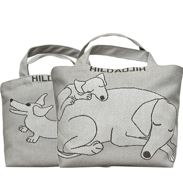 Lunchtasche Hund Grau