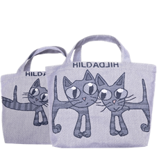 Tote XS Lunch bag Cat blue