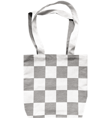 Tote M Carreaux Gris