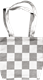 Tote M Carreaux Gris