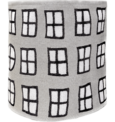 Topfdekoration Fenster Grau