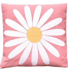 Kissenbezug 45x45cm Wiesen-Margerite Rosa
