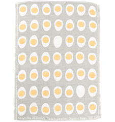 Torchon Oeufs Gris Lin