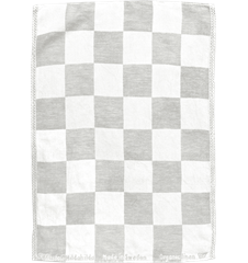 Torchon Carreaux Gris Lin