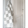 Kitchen towel Check Linen Gray White