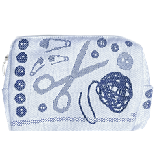 Kulturbeutel 18cm Näh-Set Blau