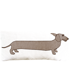 Cushion cover 65x30cm Dachshund Brown