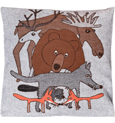 Cushion Cover 45x45cm Swedish Animals