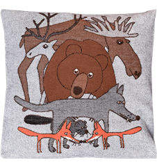 Kissenbezug 45x45cm Schwedische Tiere