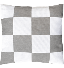 Kissenbezug 45x45cm Kariert Grau