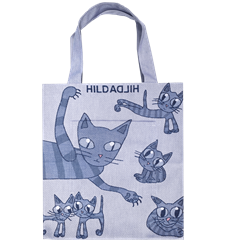 Tote L Cat Blue