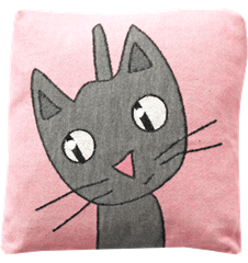 Cushion cover 30x30cm Cat Pink