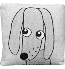 Kissenbezug 30x30cm Hund Grau