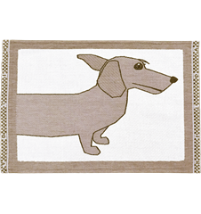 Table mat Dachshund Head Brown