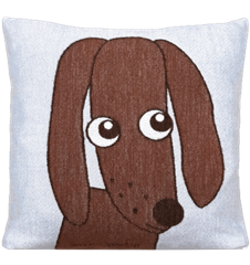 Kissenbezug 30x30cm Hund Blau