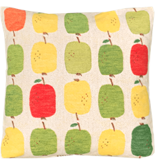 Kuddfodral 45x45cm mjuk Äpple röd
