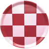 Tablett D 38 Kariert Rot Rosa
