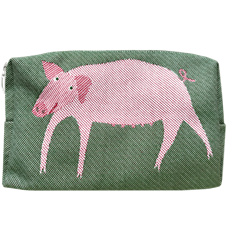 Pochette 18cm Cochon Vert