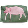 Kulturbeutel 18cm Schwein Grün