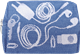 Kulturbeutel 12cm Kabel Hellblau