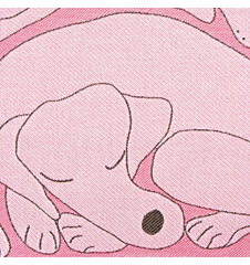 Tissu 145cm Grands Chiens Rose