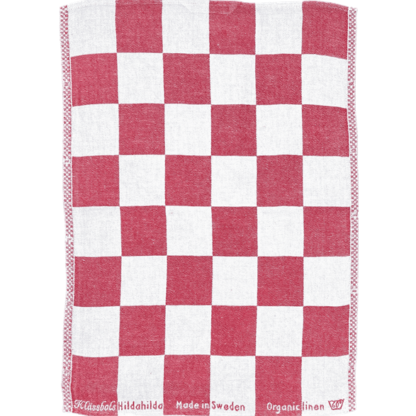 Kitchen towel Checkered Red White