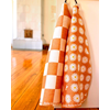Torchon Carreaux Orange Blanc