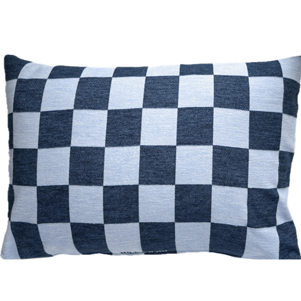 Kuddfodral 65x50cm RutaRand Blå