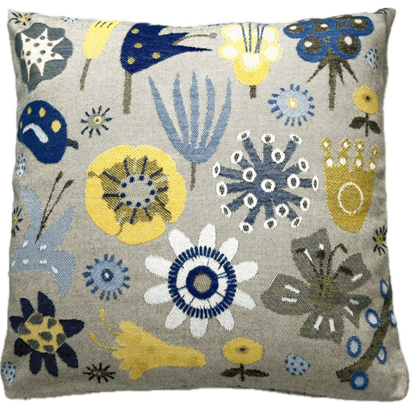 Kissenbezug 45x45 Blumen blau Sanft