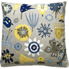 Kissenbezug 45x45 Blumen blau Sanft