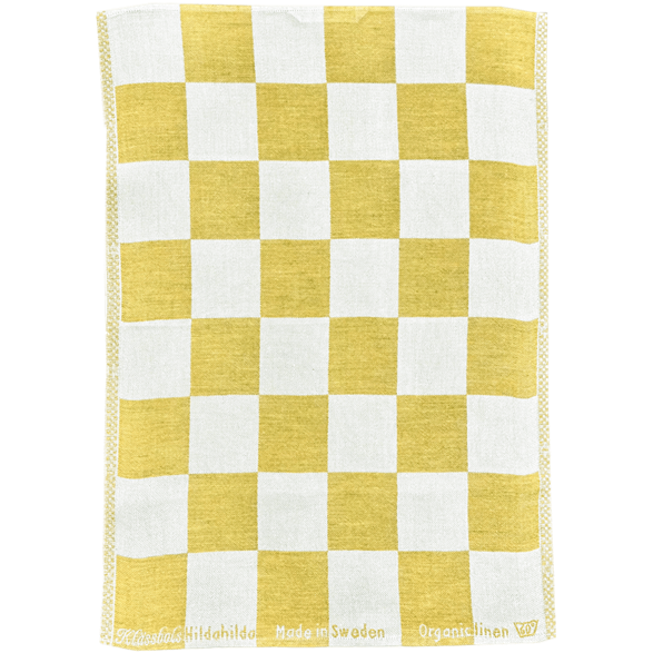 Kitchen towel Checkered Lime White