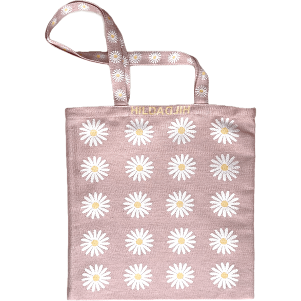Tote S Daisy Linen Pink