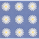 Stoff 145cm Wiesen-Margerite Blau