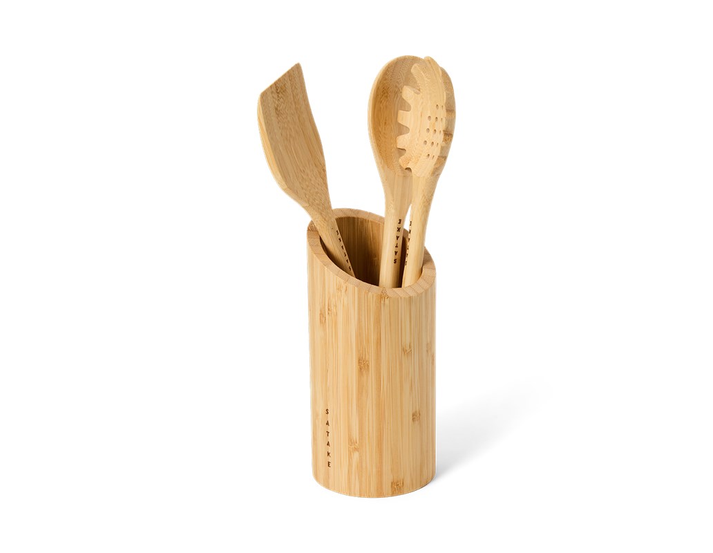 Satake Redskap 3st & Redskapsställ Bambu