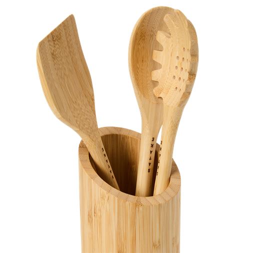 Satake Redskap 3st & Redskapsställ Bambu