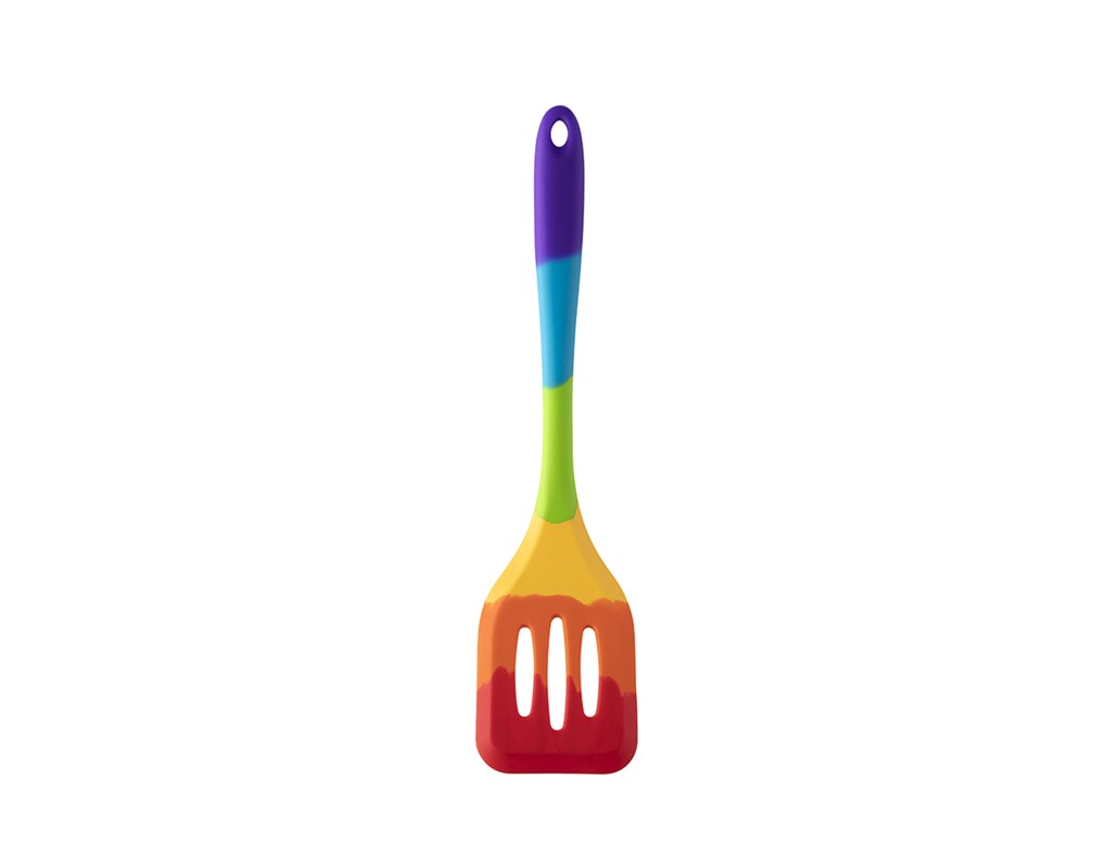 Taylor's Stekspade perforerad  Silikon Rainbow, 28cm