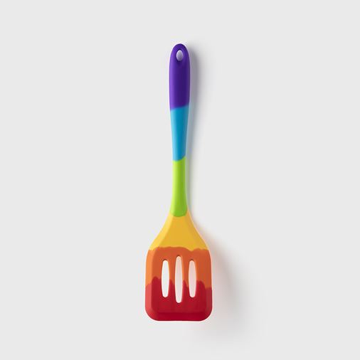 Taylor's Stekspade perforerad  Silikon Rainbow, 28cm