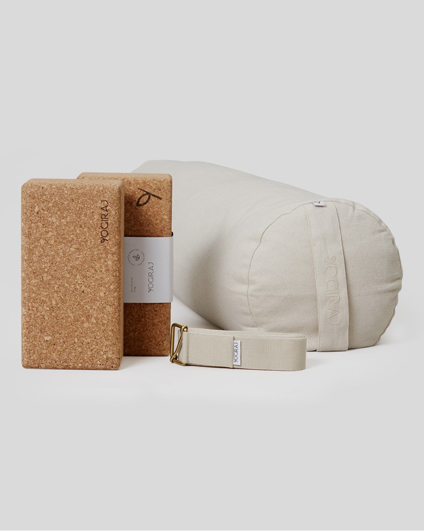 Yoga Kit Essential Props kit, Natural - Yogiraj