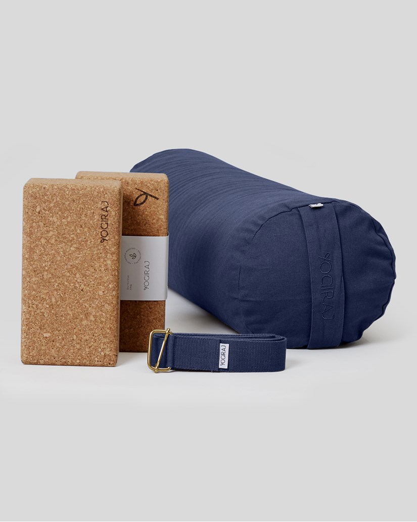 Yoga Kit Essential Props kit, Blueberry Blue - Yogiraj