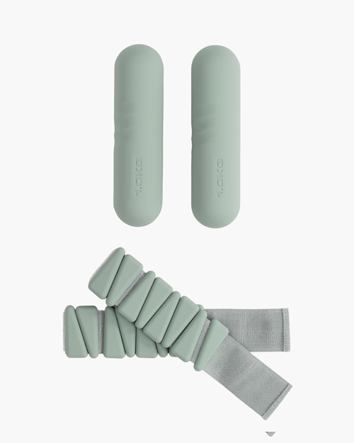 Pilates weights kit, Sage green - Yogiraj