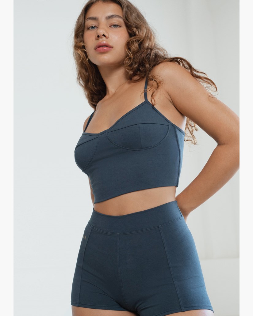 Yogatopp Ylva Bamboo Bralette, Ocean - Studio K