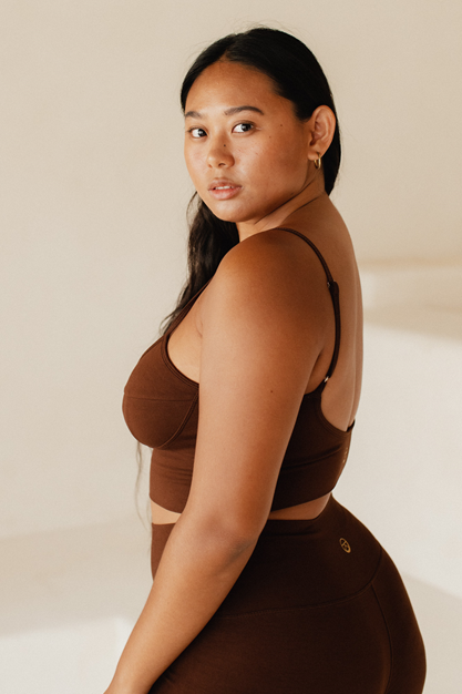 Yogatopp Ylva Bamboo Bralette, Chestnut - Studio K
