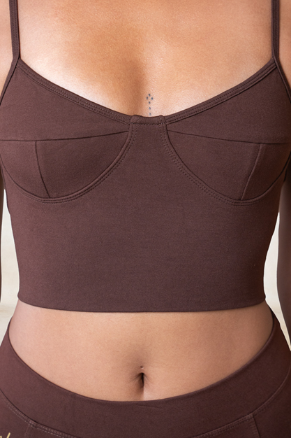Yogatopp Ylva Bamboo Bralette, Chestnut - Studio K