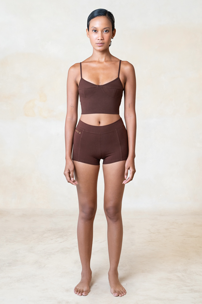 Yogatopp Ylva Bamboo Bralette, Chestnut - Studio K