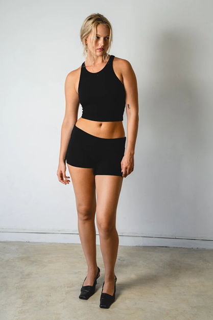 Yogatopp Rib Tank, Black - Studio K