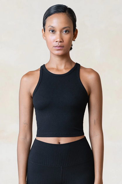 Yogatopp Rib Tank, Black - Studio K