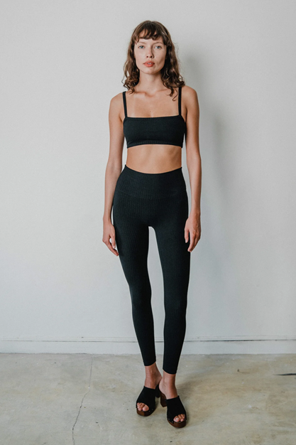 Yogabyxor Rib Seamless Leggings, Black - Studio K