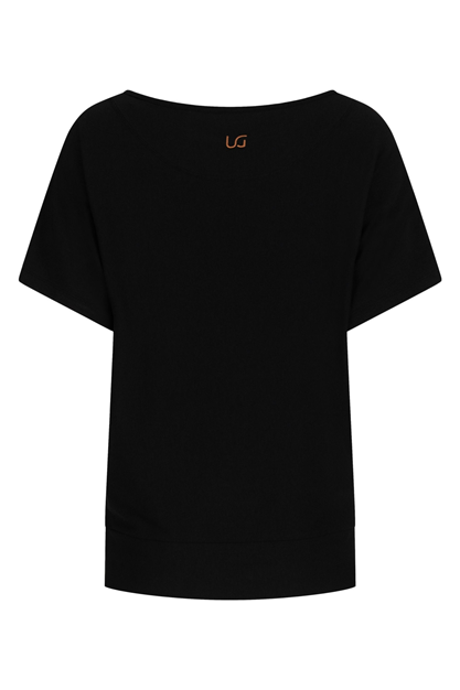 Yogatopp Budhi Short Sleeve Top, Onyx Black - Urban Goddess