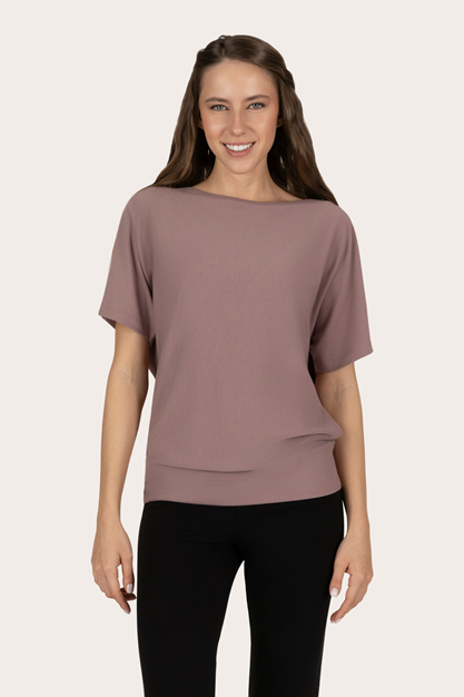 Yogatopp Budhi Short Sleeve Top, Fireclay - Urban Goddess
