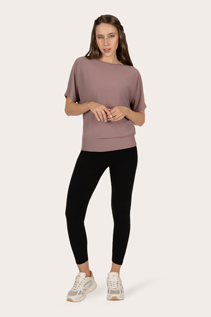 Yogatopp Budhi Short Sleeve Top, Fireclay - Urban Goddess